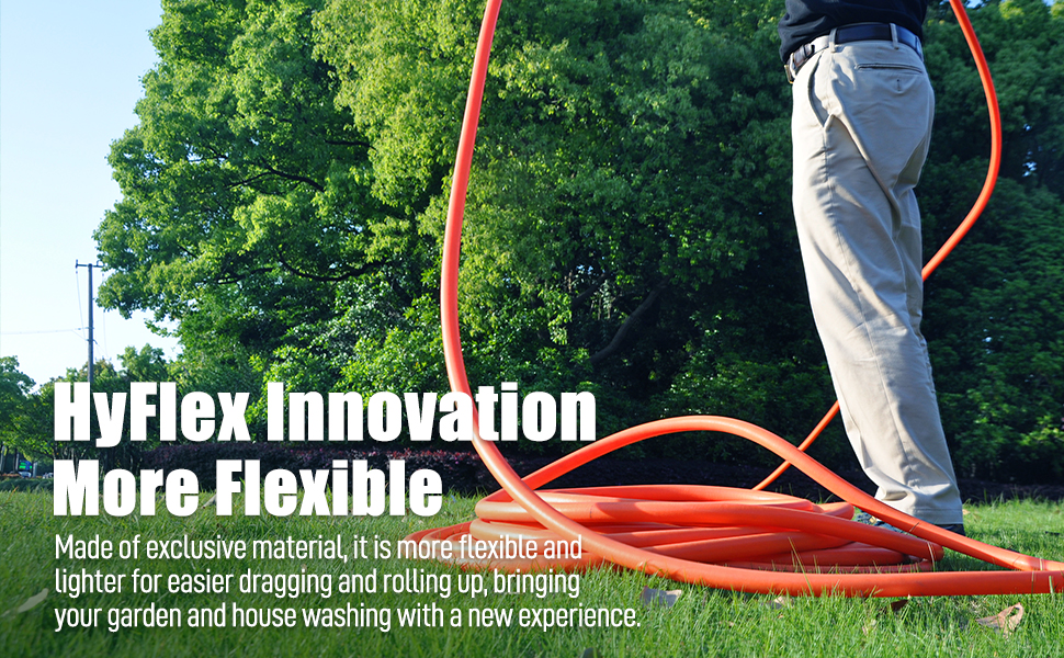 YAMATIC Garden Hose Pipe 5/8 inch x 9M(30ft), 3/4" Fittings, Heavy Duty