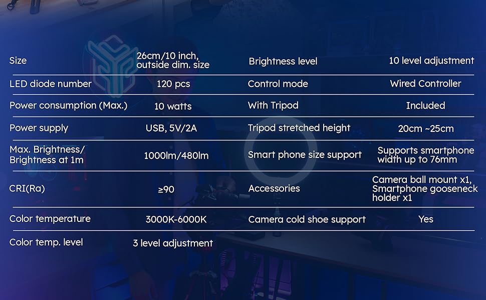 Streamplify LIGHT 10 Ring Light 10in