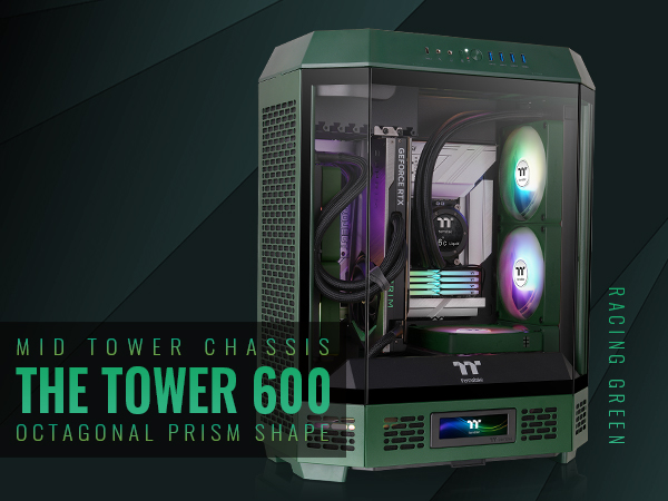 [送料無料] The Tower 600 Racing Green PCケース The Tower 600 Racing Green Mid Tower Chassis – Thermaltake USA