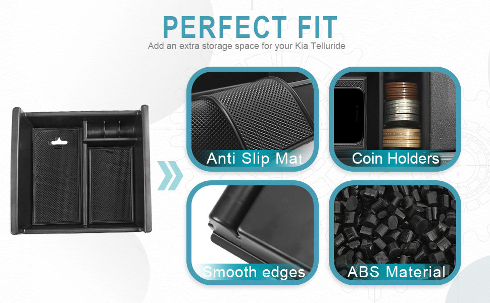 CDEFG for 2024 Telluride Center Console Organizer Tray for