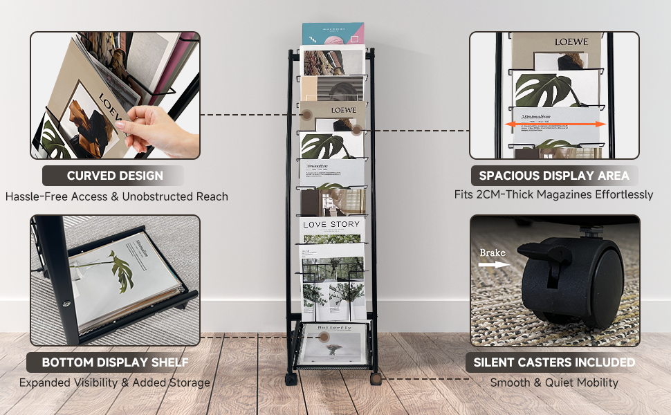 Floor-Standing Magazine Rack