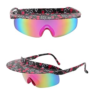 Visor Sunglasses Red Violet Film