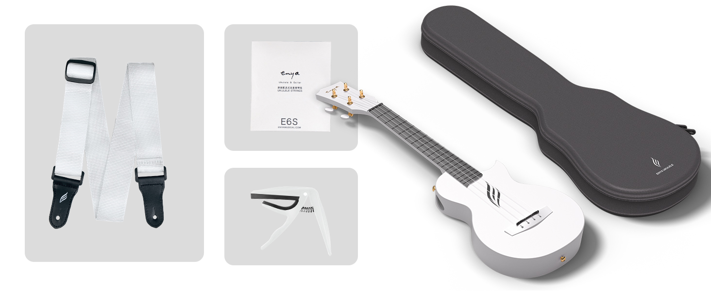 Enya Concert Ukulele Nova U 23’’ Carbon Fiber Travel Ukulele