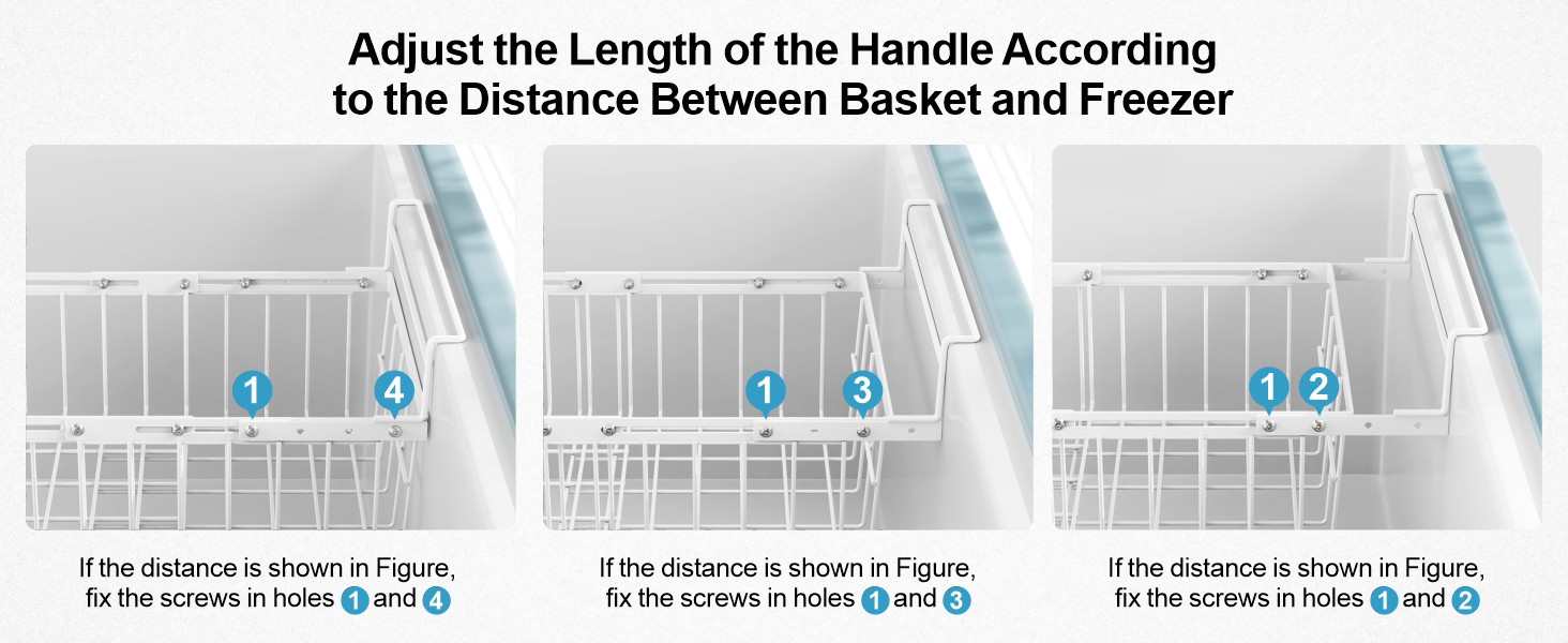 iSPECLE Large Chest Freezer Organizer Bins 4 Pack Fit 10
