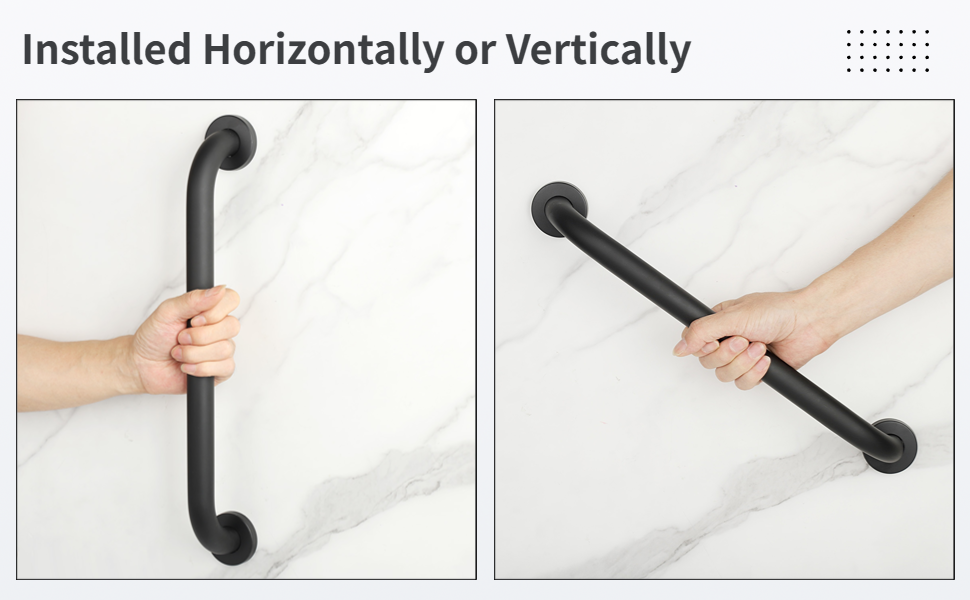 Installed horizontally or vertically