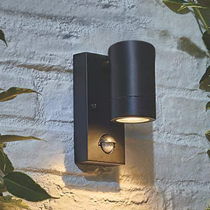National Lighting PIR Outside Lights - Outdoor Security Lights - Matt Black Motion Sensor Presence Detector External Lantern Light - IP44 Rated 7W 240V LED GU10 Lamp (Not Included) 17 National Lighting