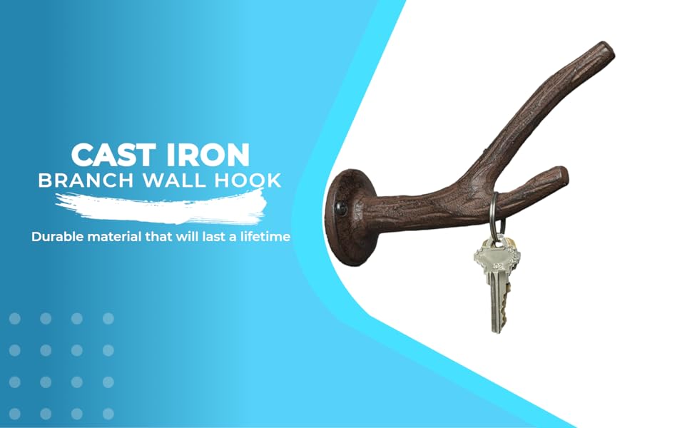 Comfify Cast Iron Branch Wall Mounted Hooks Wall Rack Wall Mounted Hooks for