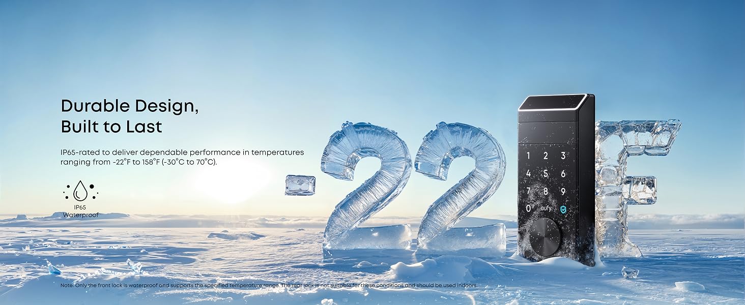 eufy smart lock with IP65 waterproof, dependable in cold