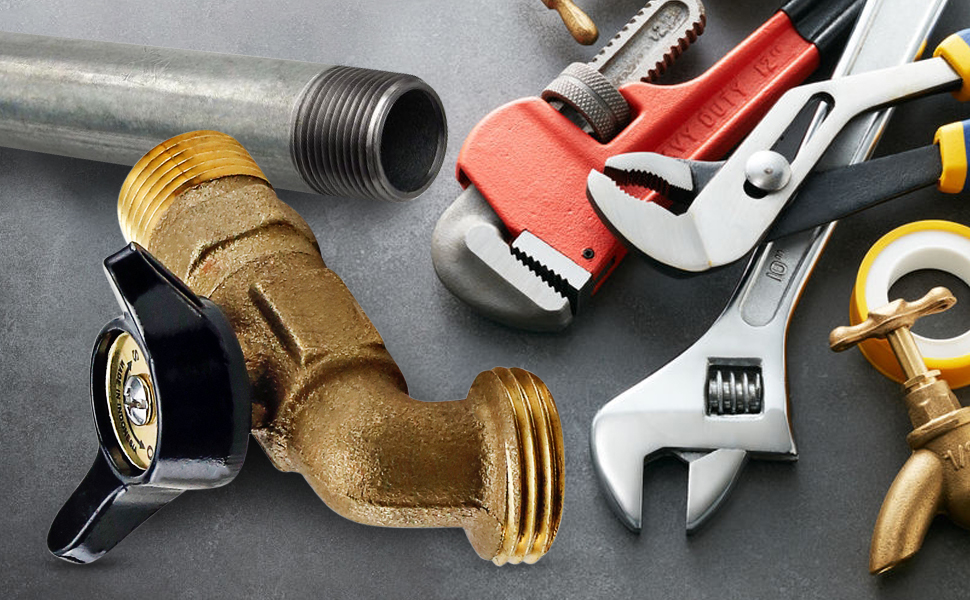 Everflow Supplies 46121NL Quarter Turn Hose Bib w/1/2" Mip