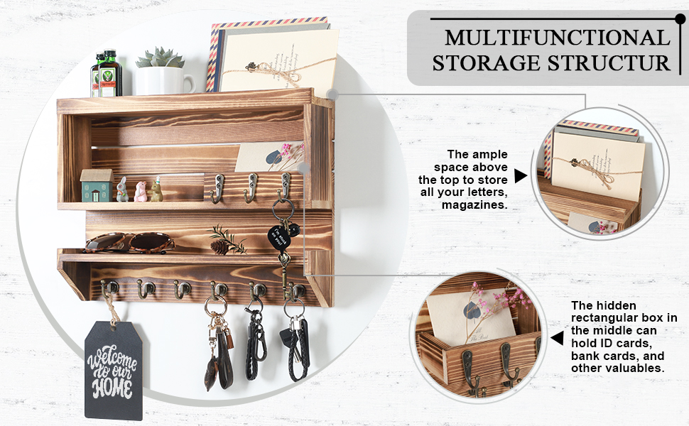 Innovation Key and Mail Holder for Wall, Key Mail Holder