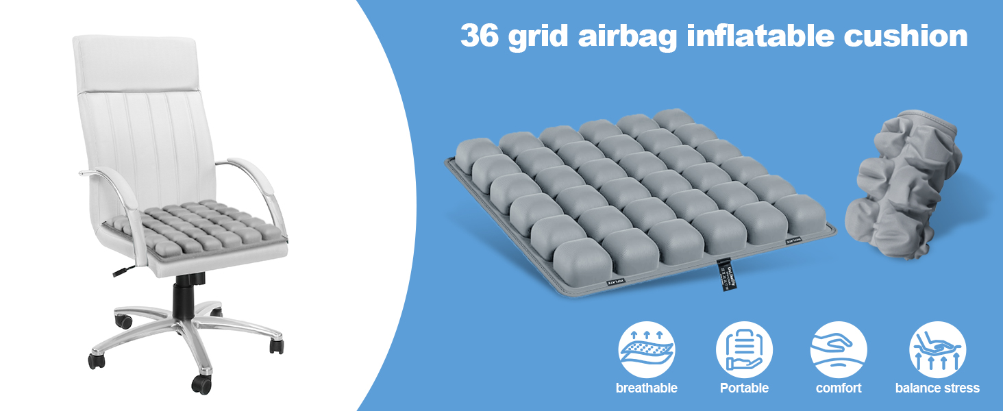 Grey Travel Seat Cushion