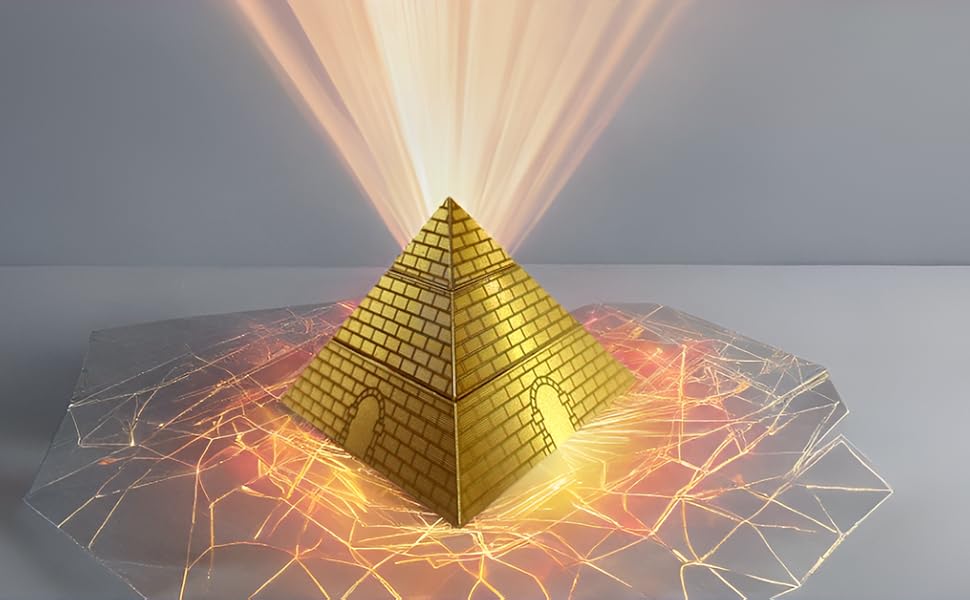 Brass Pyramid,Feng Shui Decor for Luck&Health,Christmas Desk Accessories,Anxiety Relief Items