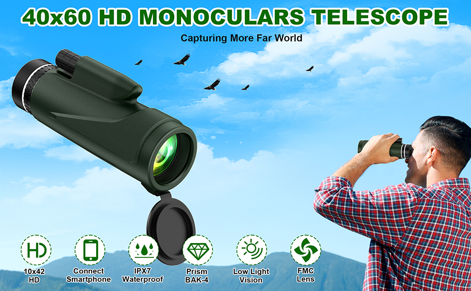 Amazon.com : JiaSifu 40x60 High Definition Monocular