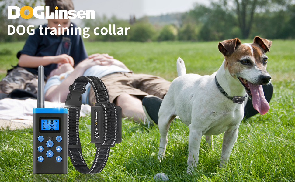 DOGLinsen Dog Training Collar with Remote, Bark Collar with Remote, Dog