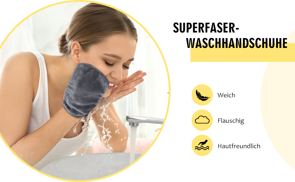 Zachte washandschoen