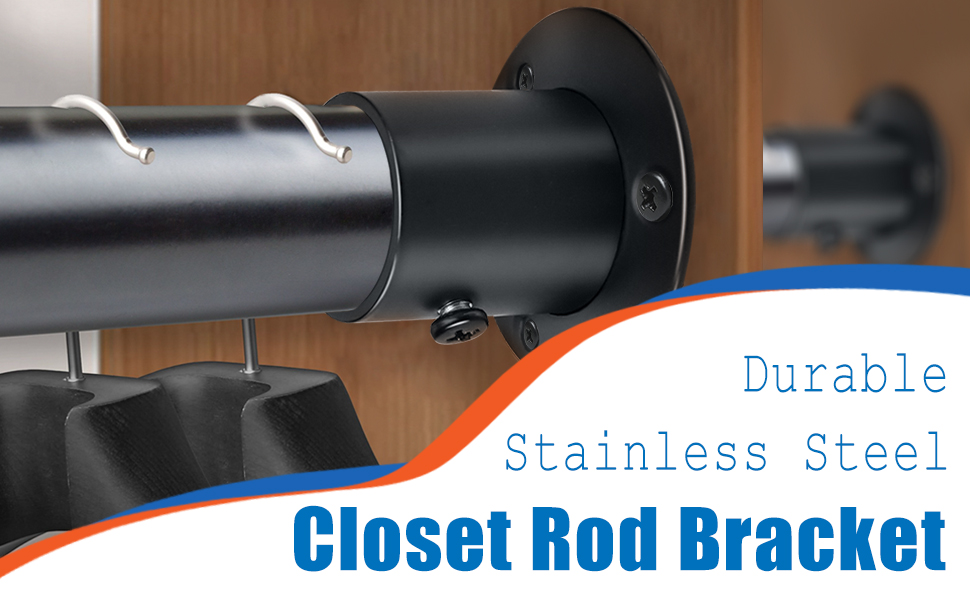 KOVOSCH 4 Pack Closet Rod Brackets, 1 Inch Heavy Duty