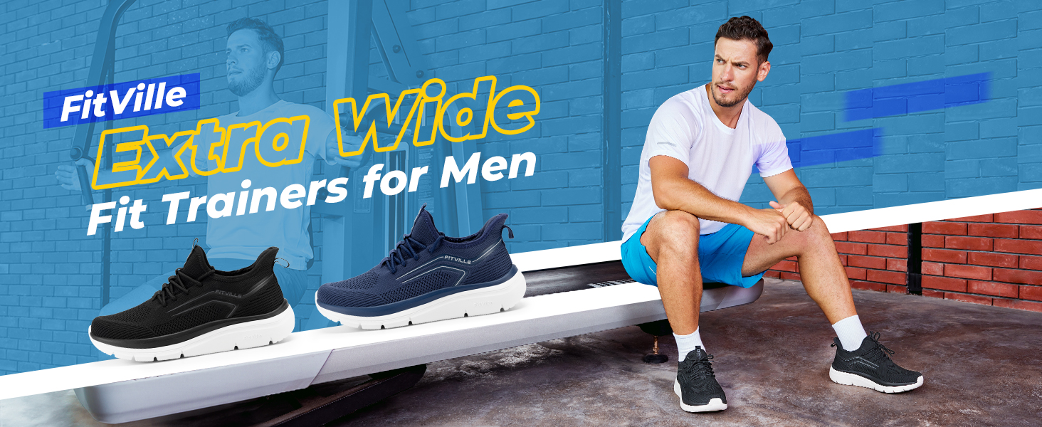 comfort support platform man running shoes, extra wide non slip trainers for men