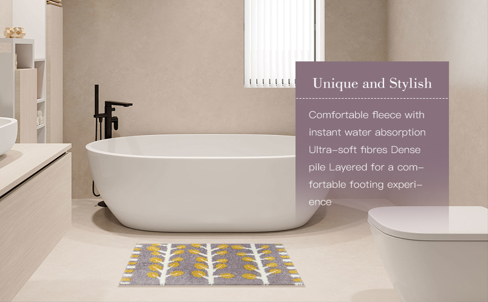 Bathroom Rugs, Absorbent Soft Shaggy Rug Floor Mats for