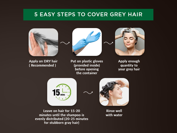 Chestnut Brown Hair Color Shampoo for grey hair 