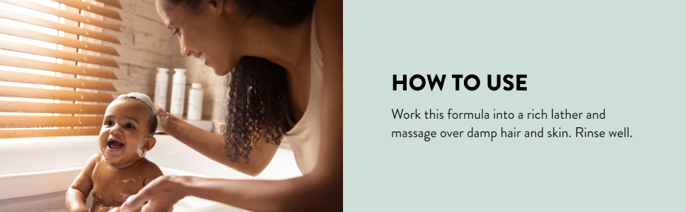 How To Use: Work this formula into a rich lather and massage over damp hair and skin. Rinse well.