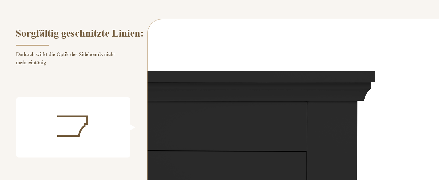 Minimalistisches schwarzes Möbelstück, das in Silhouettenform auf weißem Hintergrund dargestellt ist. Es sieht aus wie ein Schubladen- oder Schrankdesign.