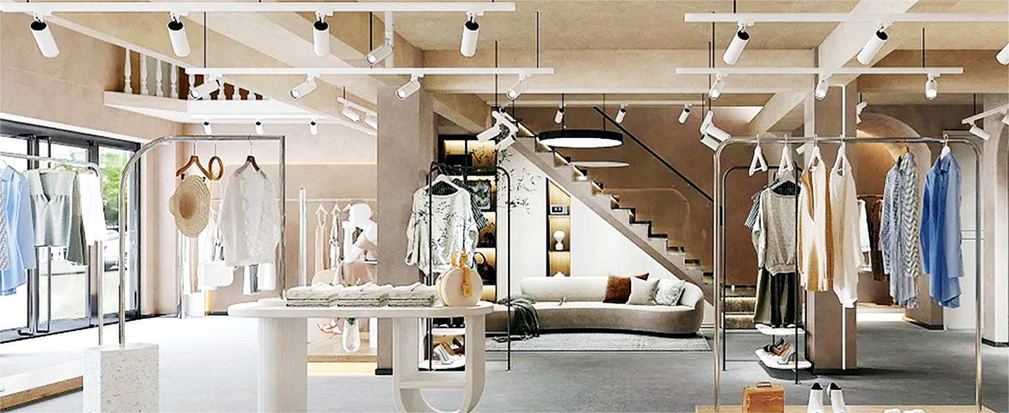 Yuemegou H Type Track Lighting Complete Kit, 25 W Plug in LED Track Lighting Complete Kits 12