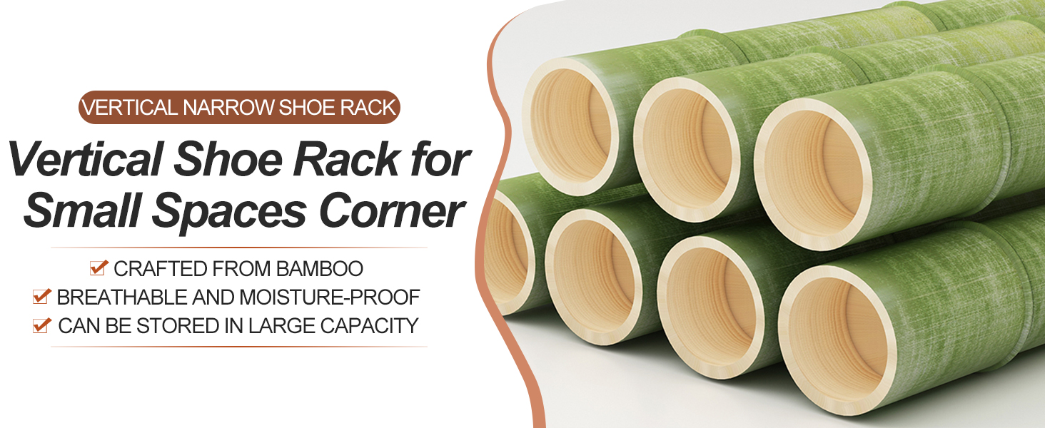 Bamboo Vertical Shoe Organizer