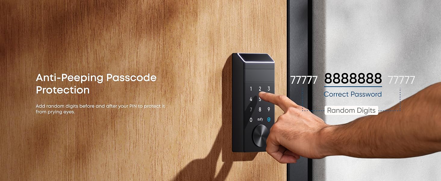 eufy keypad lock with anti-pee passcode for secure entry