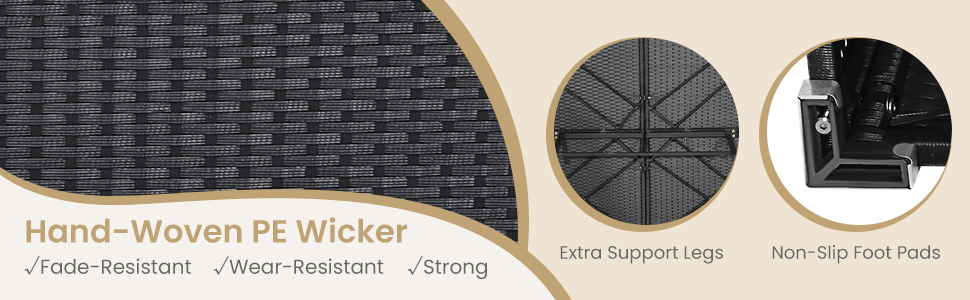 Outdoor Rattan Daybed W/Retractable Canopy