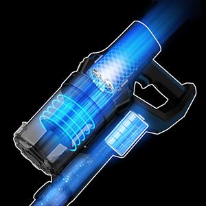 Proscenic P10 Cordless Vacuum Cleaner, 22000Pa Powerful, 4 Adjustable Suction Modes, LED Touch Screen, Removable Battery, For Hard Floor,Carpet, Pet Hair, Blue 18 Cordless Vacuum Cleaner