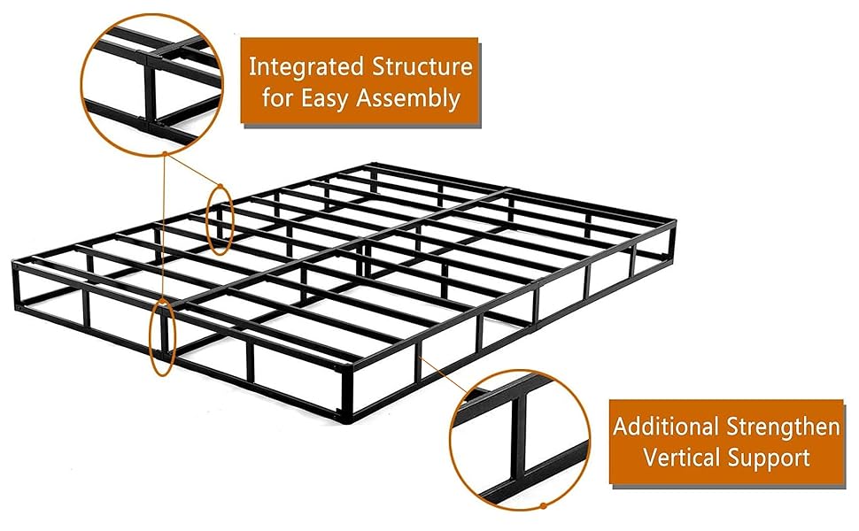 ZIYOO King Box Spring and Cover 9 Inch High Profile Metal