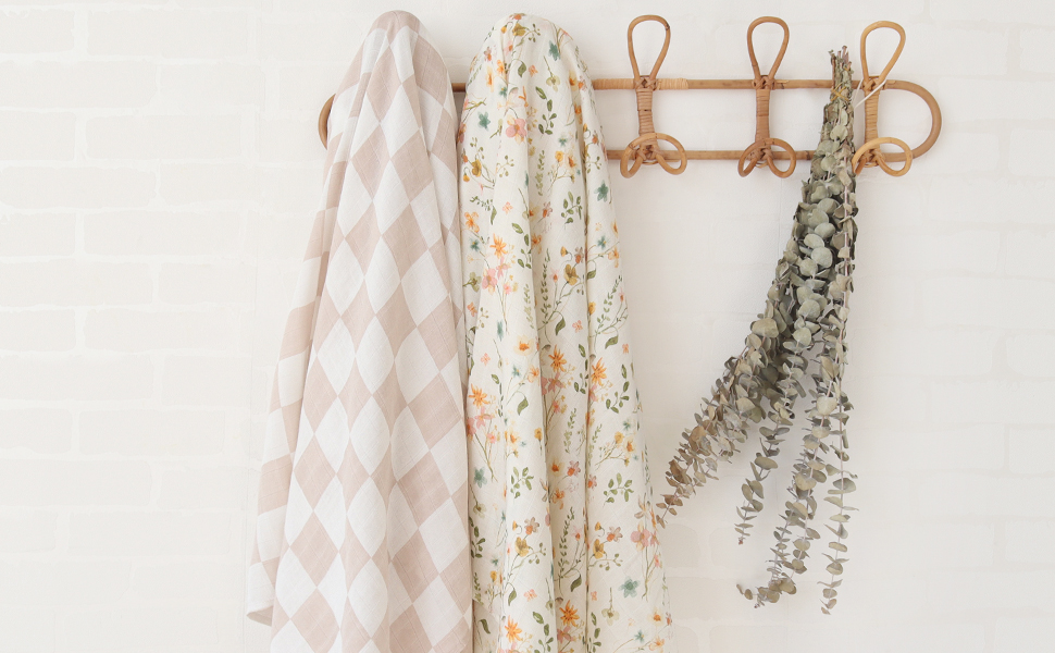 LifeTree Baby Muslin Swaddle Blankets for Boys & Girls, Newborn Swaddle