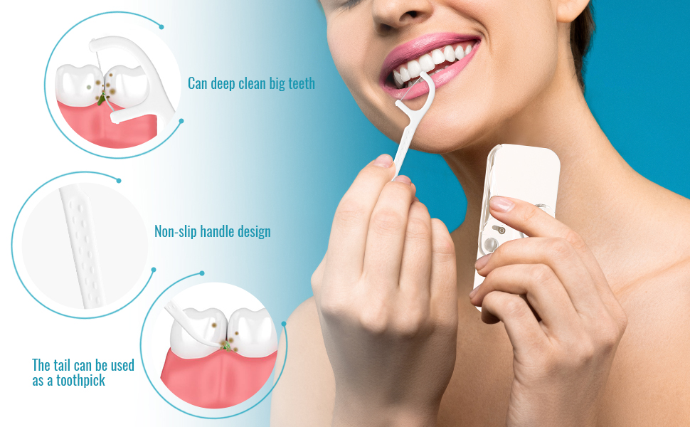 4Pcs Dental Floss Portable Case Dental Floss Dispenser Dental Floss