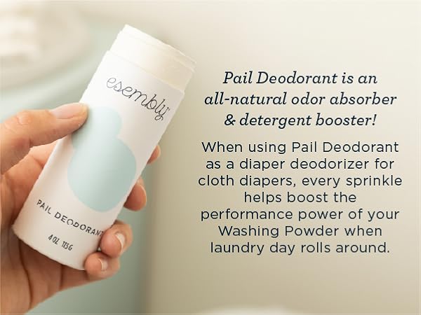 Pail deodorant is an all-natural odor absorber and detergent booster!