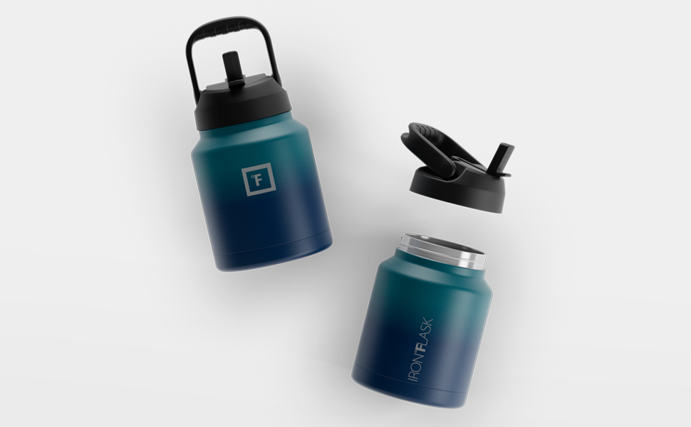 IRON °FLASK Sports Water Bottle Gallon Series Jug Growler