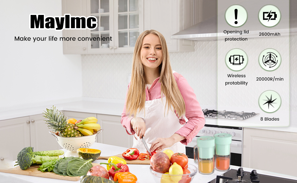 Maylmc Portable Blender with 8 Blades