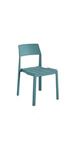 Amazon Com Novogratz Poolside Collection Chandler Stacking 4 Pack Turquoise Dining Chairs Furniture Decor