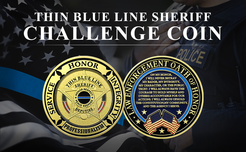 thin blue line police oath challenge coin