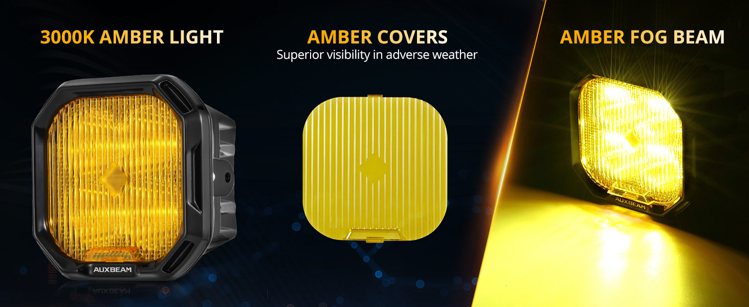auxbeam amber light