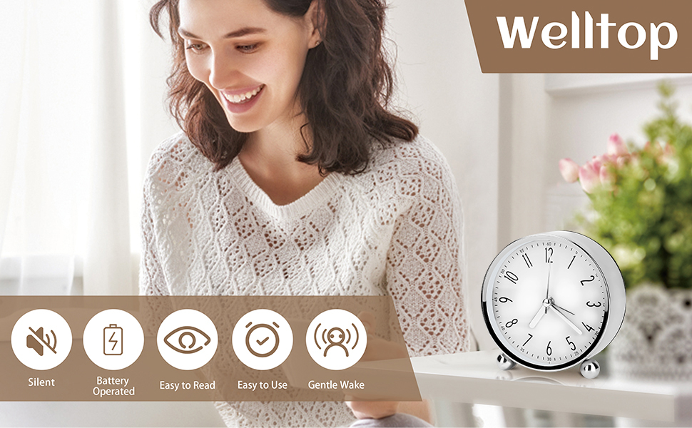 4 inch analog alarm clock