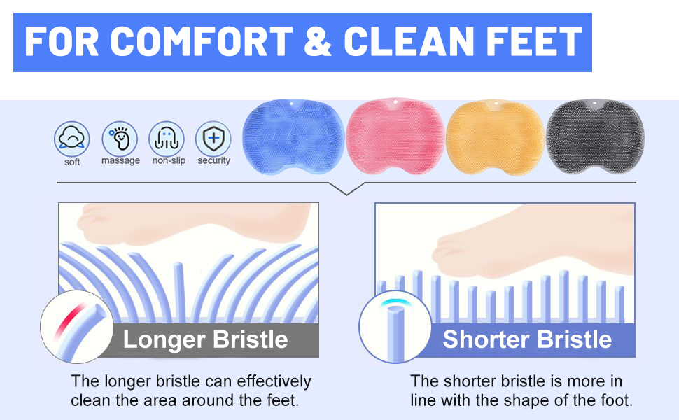 Cepillo de pies ducha masajeador de pies