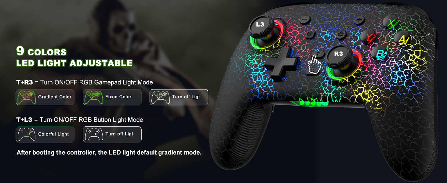 Joso Game Controller for PC/iPad/iPhone/Android, Wireless Gamepad for