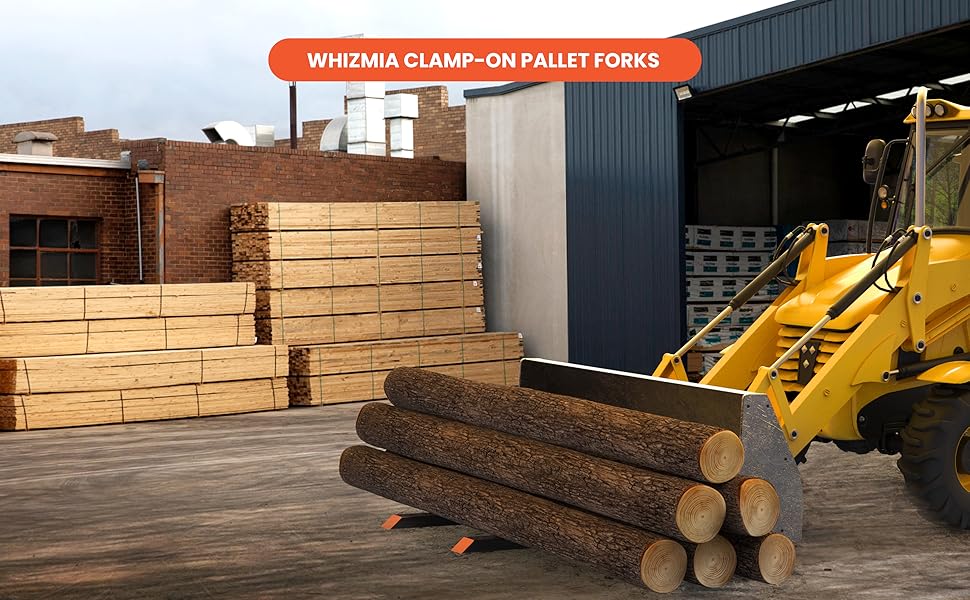 WHIZMIA 2000 lbs Clamp on Pallet Forks 43" Heavy Duty
