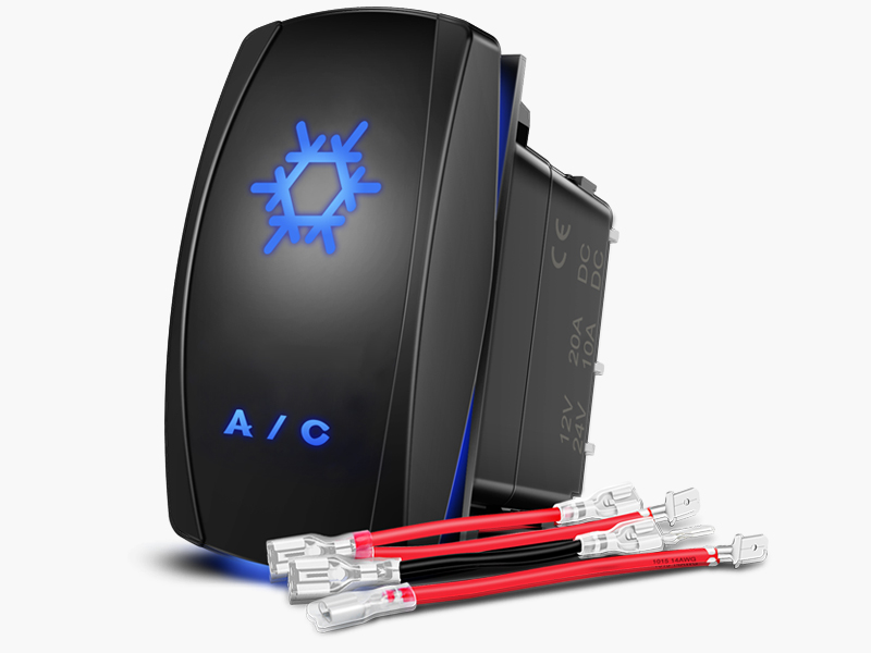 Nilight A/C Rocker Switch Led Light Bar 5 Pin Laser On Off