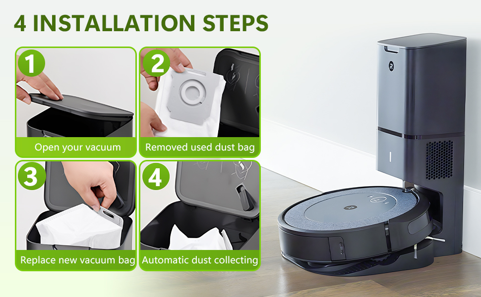 10 Pack iRobot Vacuum Bags, Housmile Roomba Bags Compatible