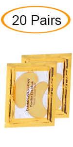 24K Gold Under Eye Treatment Masks 20 Pairs