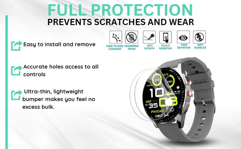 Wisely Pack 2 For Fire Boltt Invincible Plus SmartWatch Screen Guard