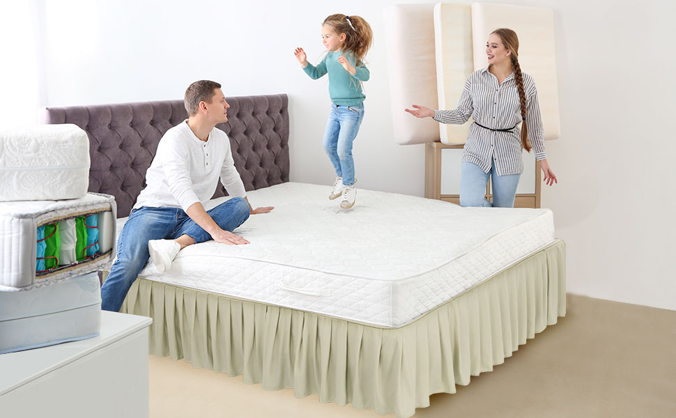 PiccoCasa ベッドスカート ポリエステル 北欧　ベッドカバー　フリル Amazon｜PiccoCasa ベッドスカート ポリエステル 無地 北欧