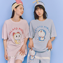 【新品】ジェラピケ　ドラえもん　ジャガードプルオーバー&ショートパンツ　セット ドラえもん】【レディース】ジャガードプルオーバー&ショートパンツ