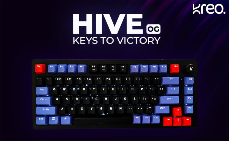 Amazon.in Buy Kreo Hive Antighosting Gaming Keyboard 75 Tenkeyless